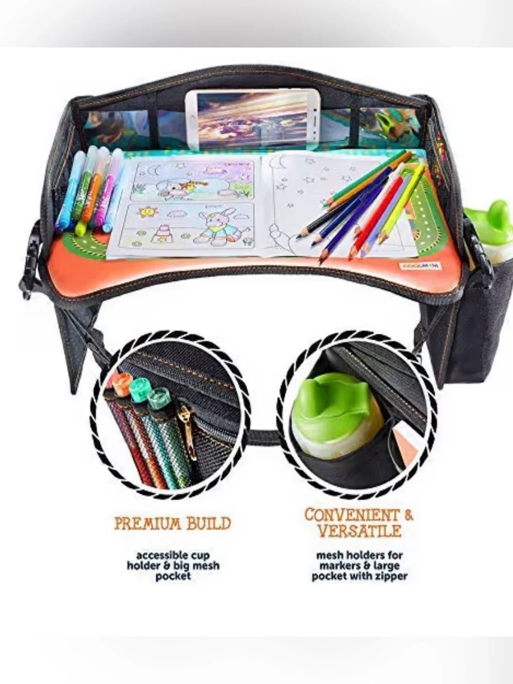 Kids Travel Tray Activity Organizer Plane, Car & Home